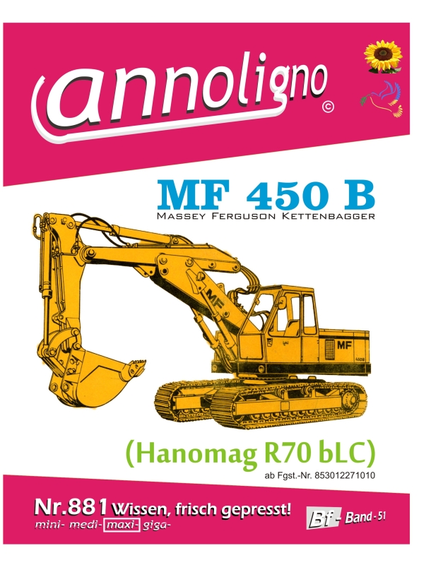 Massey Ferguson Bagger/Kettenbagger Typ MF 450 B (ehem. Hanomag R 70 bLC) Bild- Ersatzteilliste - annoligno 881